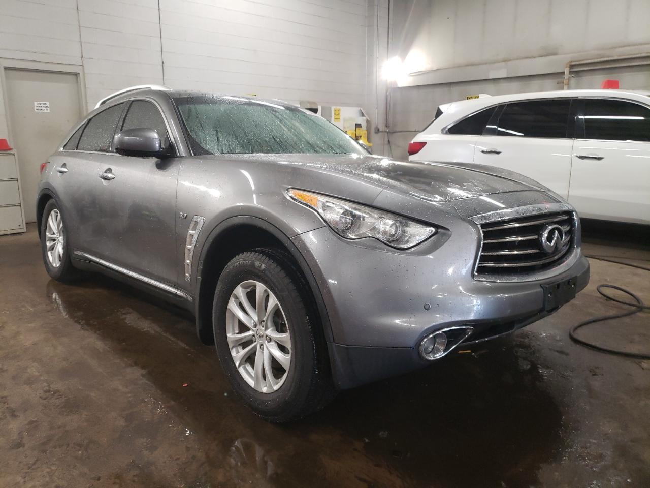 2014 Infiniti QX70 VIN JN8CS1MW9EM410120 Copart auction photo, undercarriage / rear end damage thumbnail 4