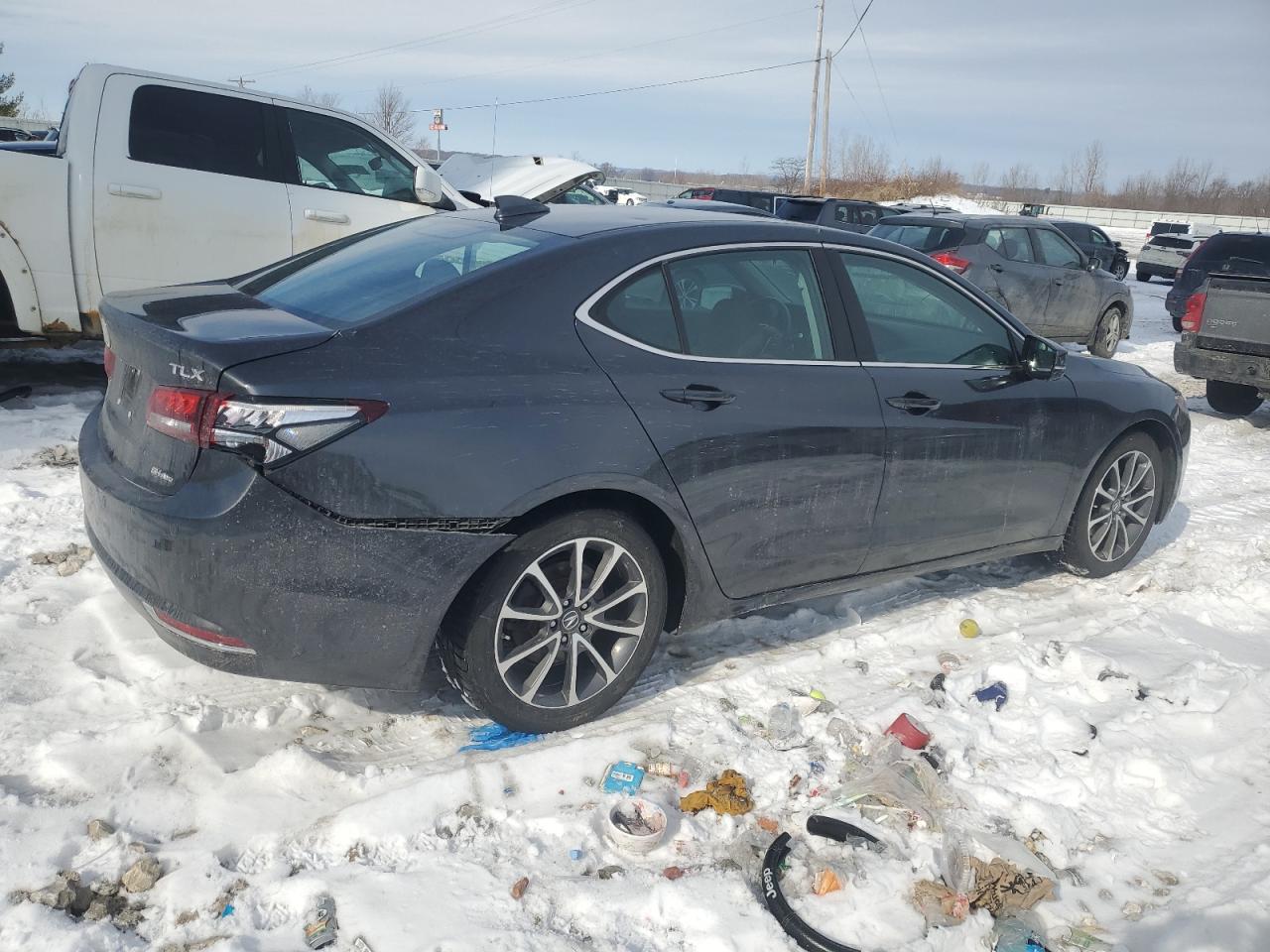 2015 Acura TLX VIN 19UUB3F75FA010013 Copart auction photo, all over damage thumbnail 3