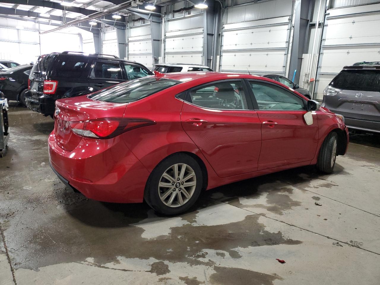 2014 Hyundai Elantra VIN KMHDH4AE3EU127686 Copart auction photo, rear end / front end damage thumbnail 3
