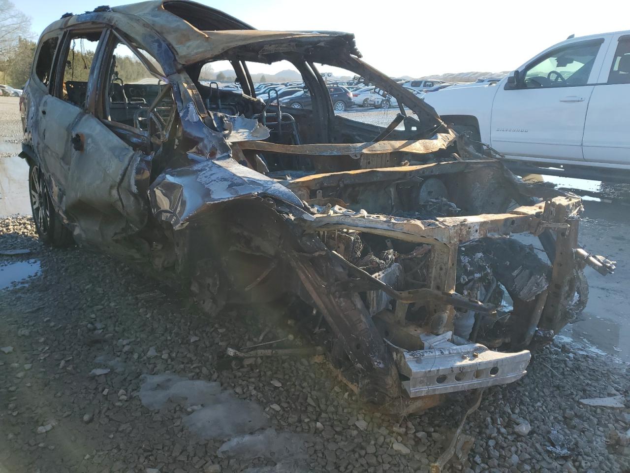 2022 Honda Pilot VIN 5FNYF6H26NB078446 Copart auction photo, burn damage thumbnail 4