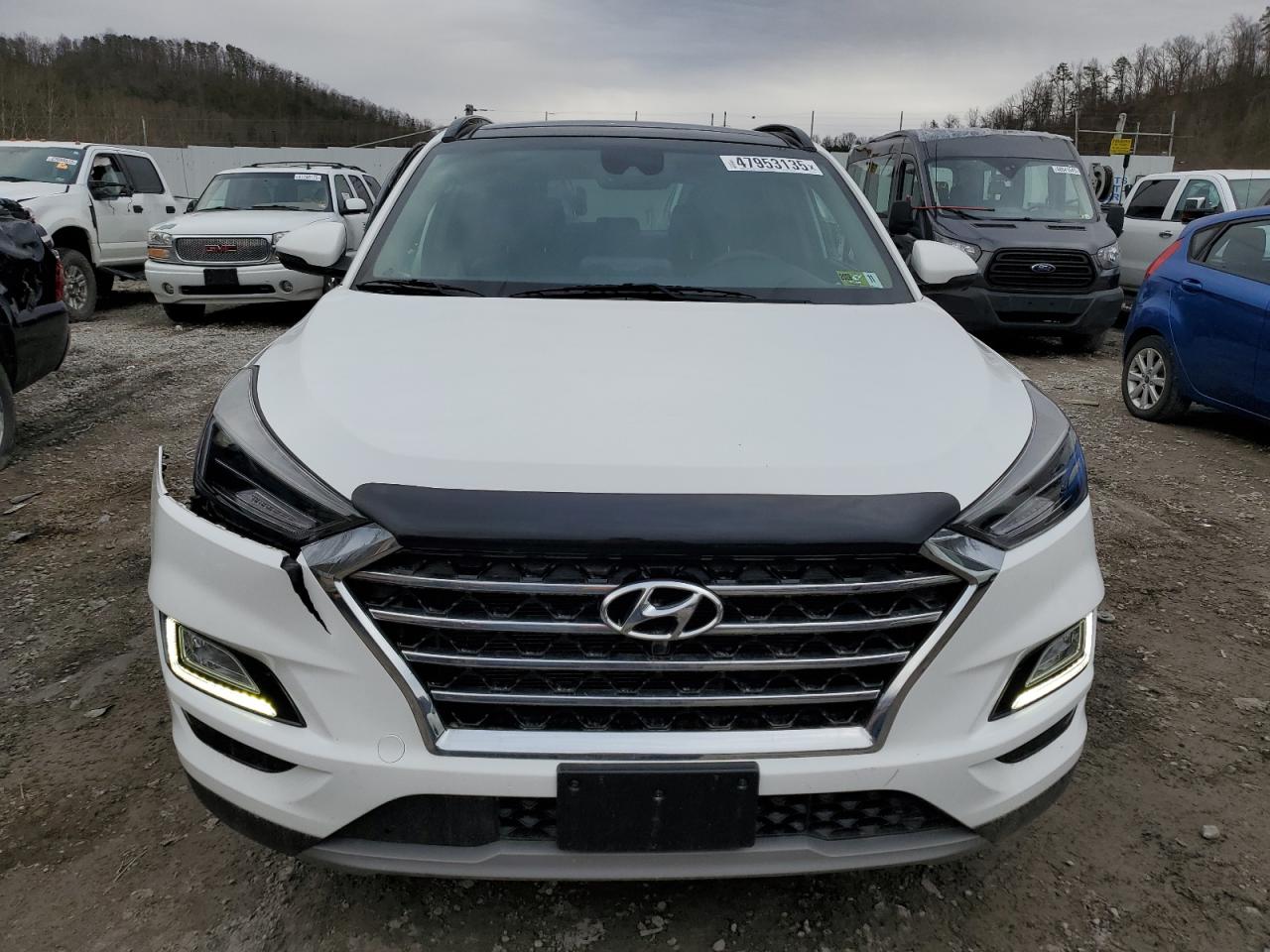 2020 Hyundai Tucson VIN KMBJ3CAL3LU115884 Copart auction photo, front end / side damage thumbnail 5