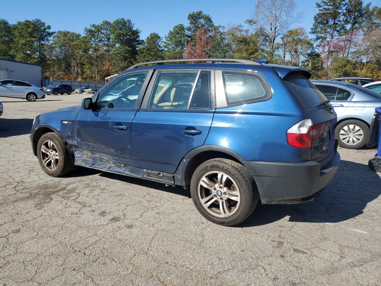 2005 BMW X3 VIN WBXPA93475WD18206 Copart auction photo, side damage thumbnail 2