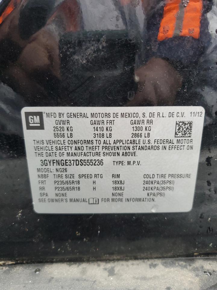 2013 Cadillac SRX VIN 3GYFNGE37DS555236 Copart auction photo, front end damage thumbnail 13