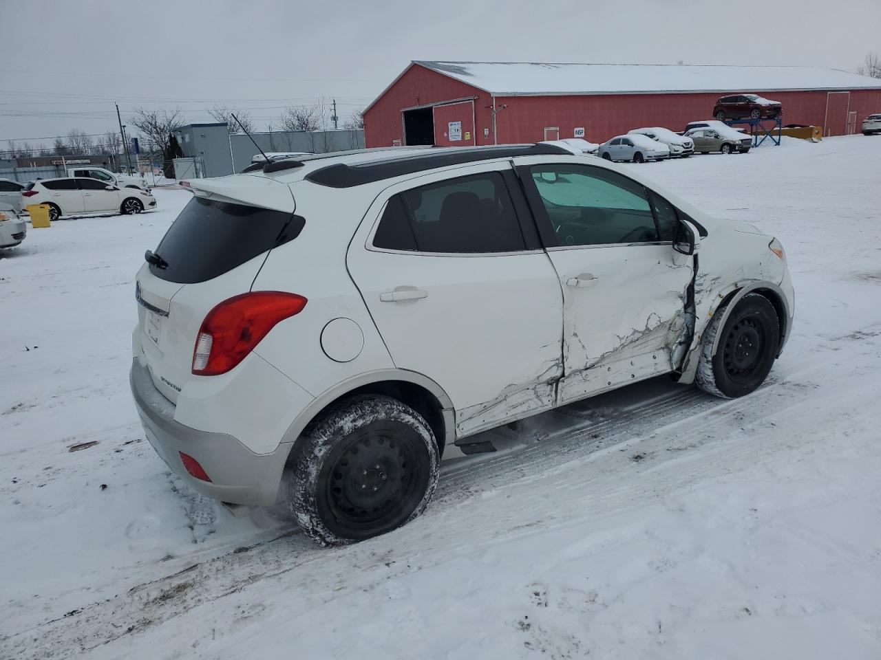 2016 Buick Encore VIN KL4CJ1SM8GB607949 Copart auction photo, side / front end damage thumbnail 3