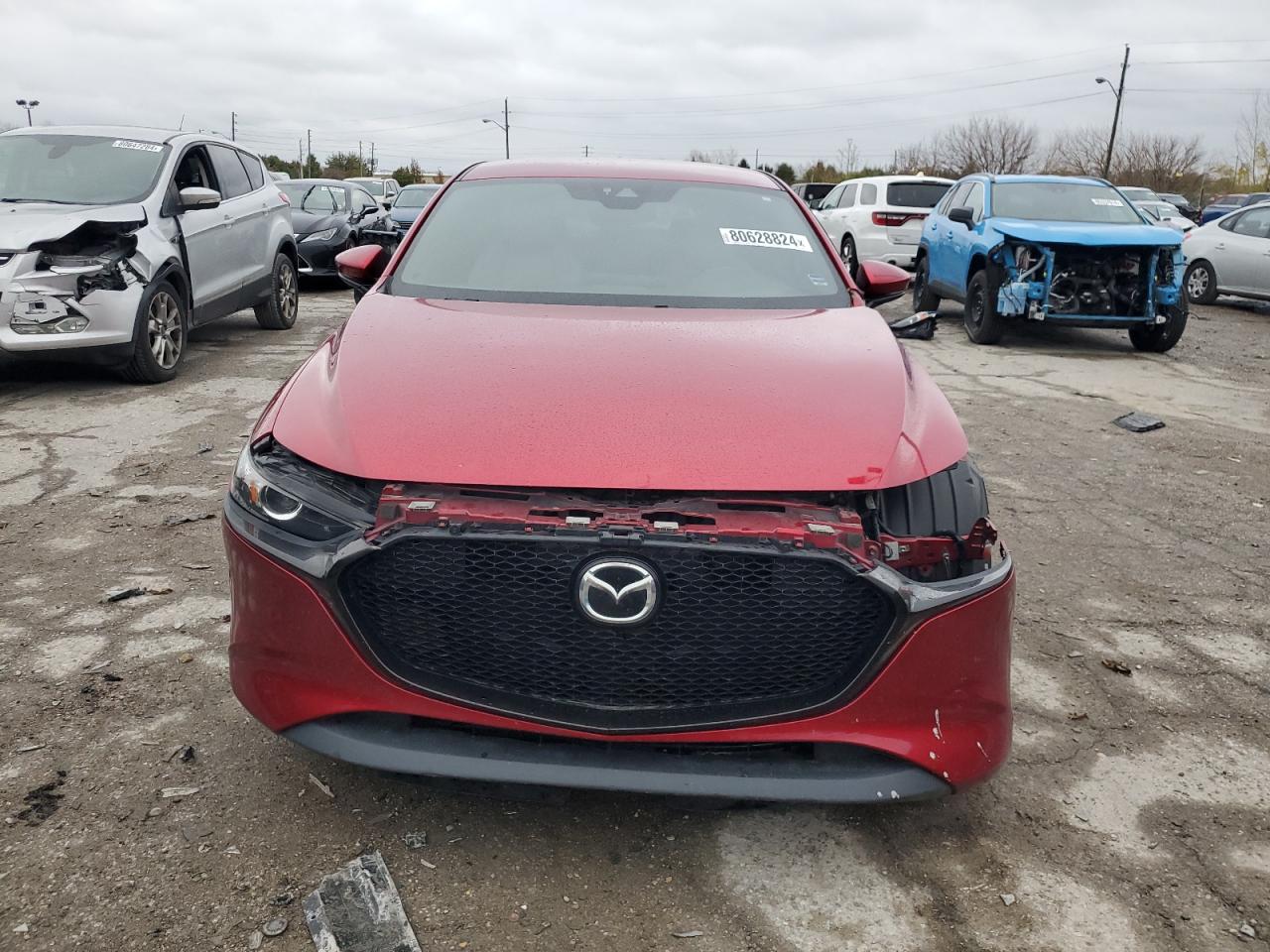 2019 Mazda 3 VIN JM1BPAMM6K1141420 Copart auction photo, side / front end damage thumbnail 5