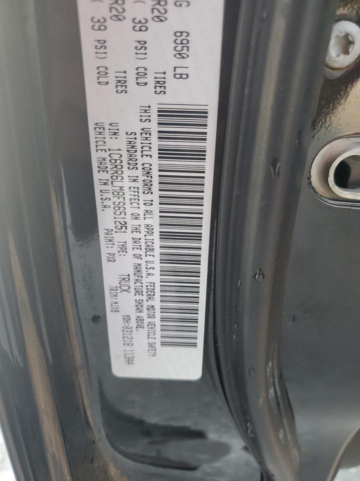 2015 RAM 1500 VIN 1C6RR6LM8FS651251 Copart auction photo, front end damage thumbnail 12