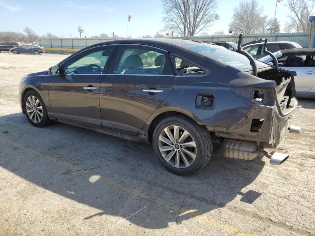 2015 Hyundai Sonata VIN 5NPE34AF9FH256608 Copart auction photo, rear end / minor dent/scratches damage thumbnail 2