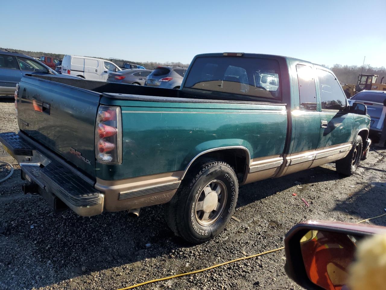 1997 GMC Sierra VIN 2GTEC19R1V1541042 Copart auction photo, side damage thumbnail 3