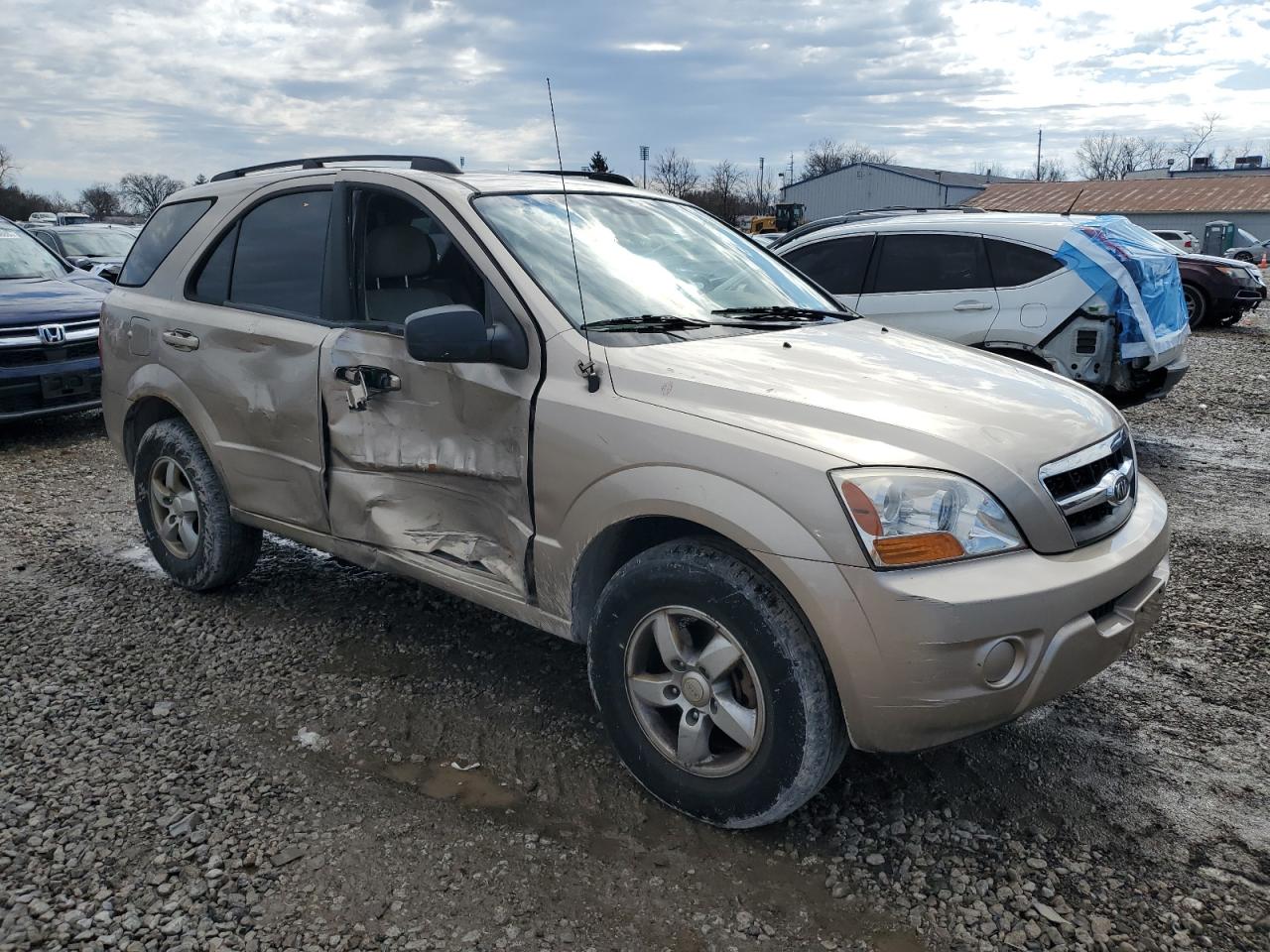 2009 KIA Sorento VIN KNDJC735X95873606 Copart auction photo, side damage thumbnail 4