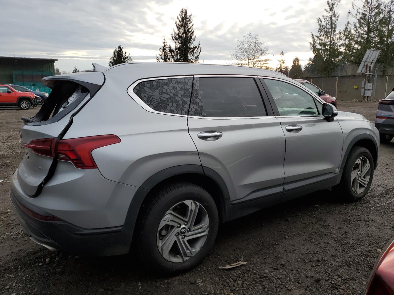 2023 Hyundai Santa Fe VIN 5NMS2DAJ8PH525285 Copart auction photo, rear end / side damage thumbnail 3