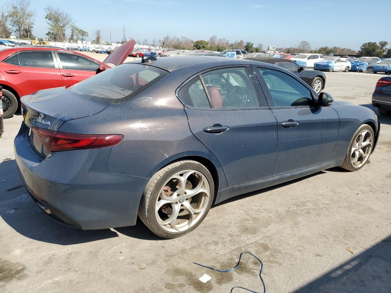 2019 Alfa Romeo Giulia VIN ZARFAMBN1K7600825 Copart auction photo, rear end damage thumbnail 3