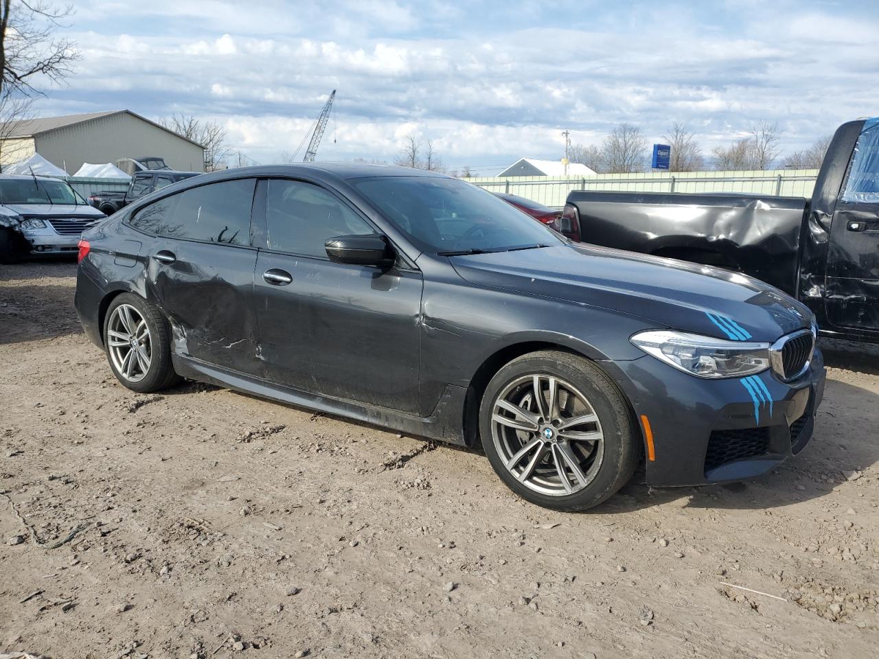 2018 BMW 6er VIN WBAJV6C58JBK06797 Copart auction photo, side / front end damage thumbnail 4