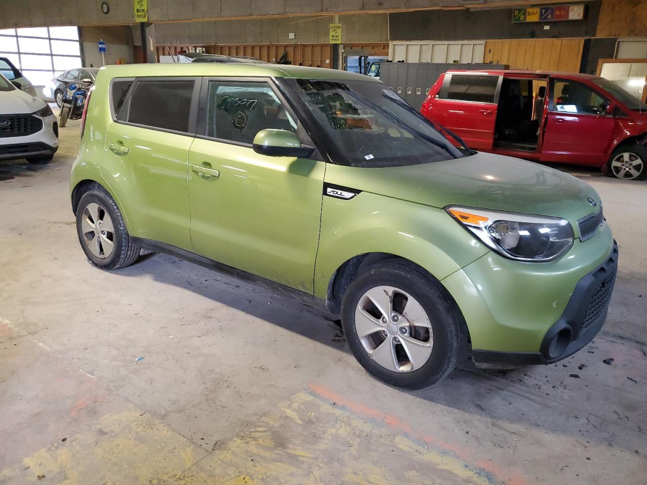 2015 KIA Soul VIN KNDJN2A20F7783077 Copart auction photo, front end / side damage thumbnail 4