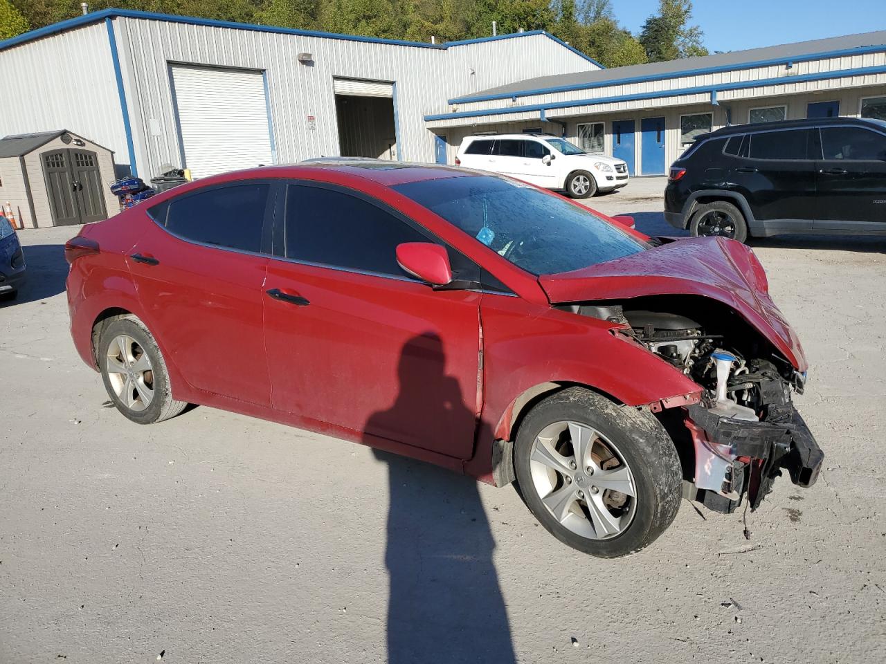 2016 Hyundai Elantra VIN KMHDH4AE4GU605214 Copart auction photo, front end damage thumbnail 4