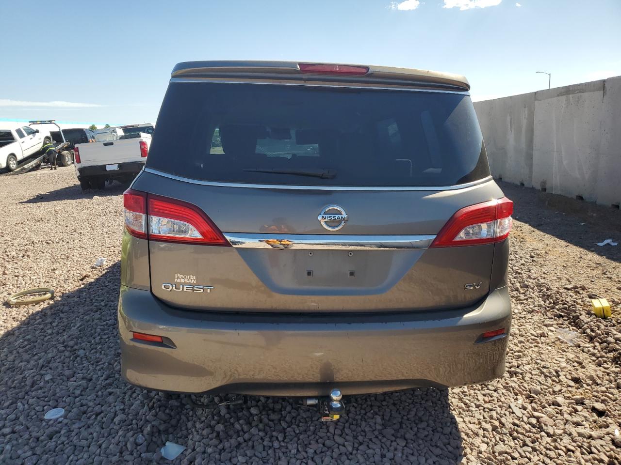 2015 Nissan Quest VIN JN8AE2KP8F9121329 Copart auction photo, front end / side damage thumbnail 6