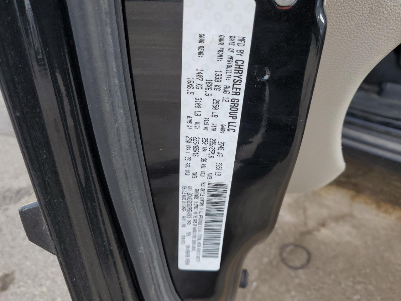 2013 Dodge Caravan VIN 2C4RDGCG2DR524369 Copart auction photo, mechanical damage thumbnail 13