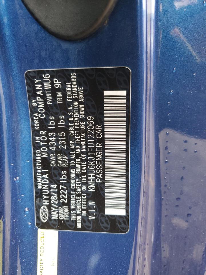 2015 Hyundai Genesis VIN KMHHU6KJ1FU122069 Copart auction photo, rear end damage thumbnail 12