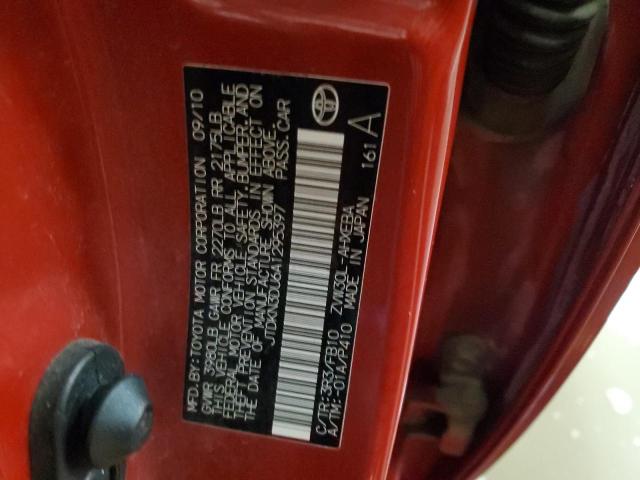 2010 Toyota Prius VIN JTDKN3DU6A1295397 Copart auction photo, front end damage thumbnail 12