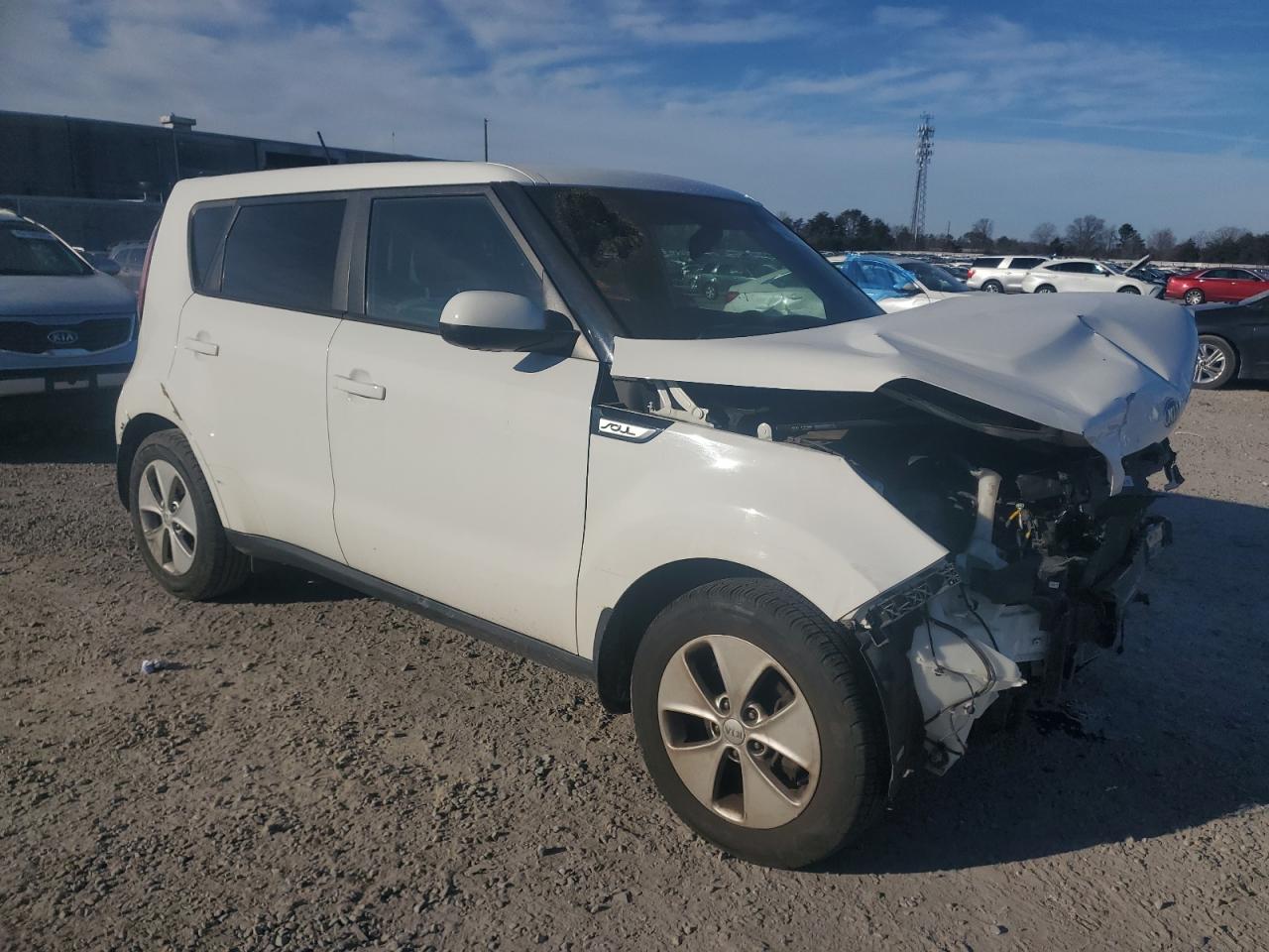 2015 KIA Soul VIN KNDJN2A22F7793884 Copart auction photo, front end / side damage thumbnail 4