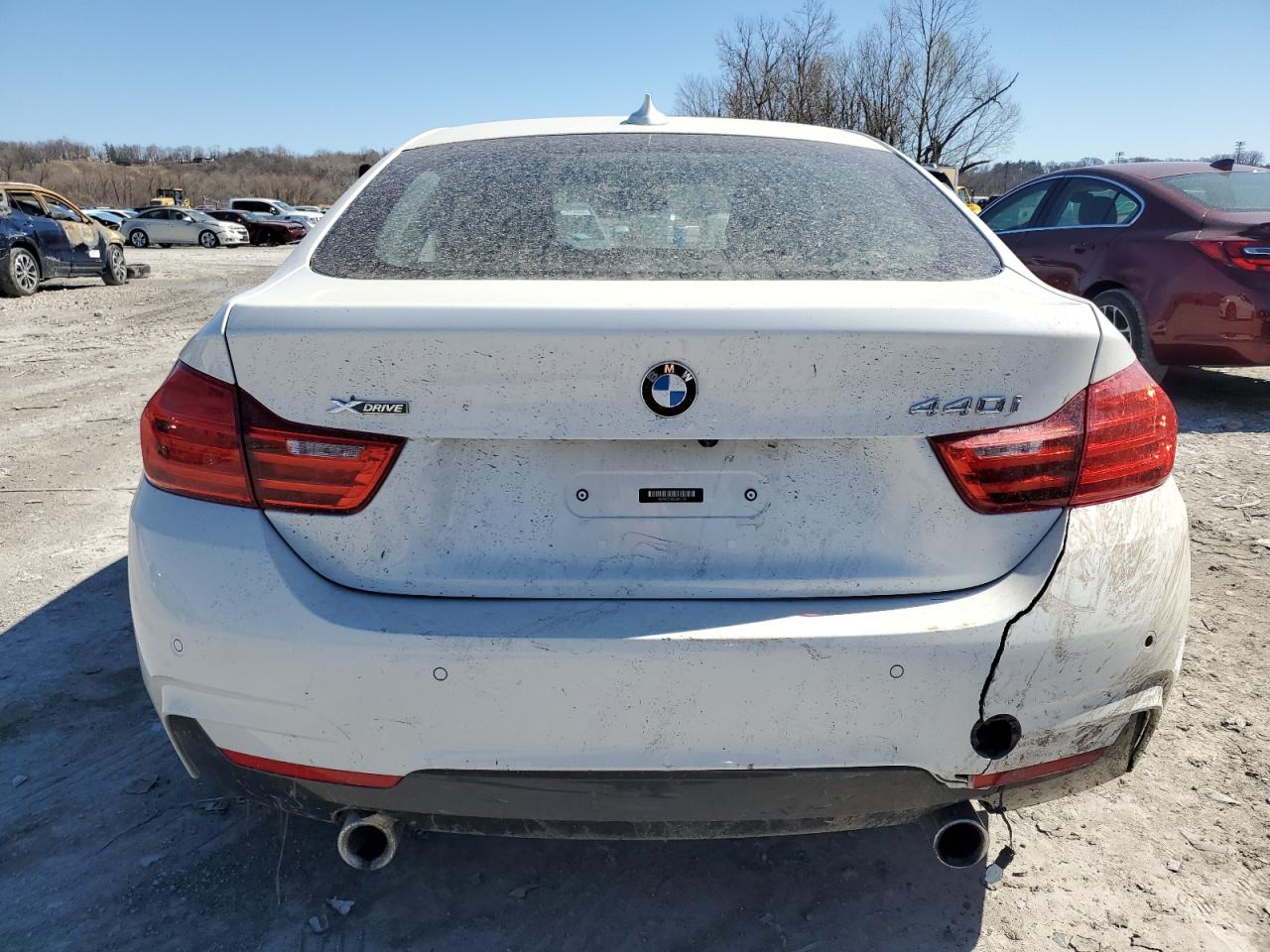 2017 BMW 4er VIN WBA4E5C38HG811034 Copart auction photo, undercarriage / all over damage thumbnail 6