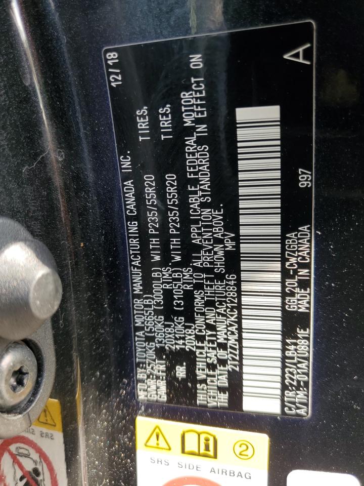 2019 Lexus RX VIN 2T2ZZMCA7KC128846 Copart auction photo, front end damage thumbnail 13