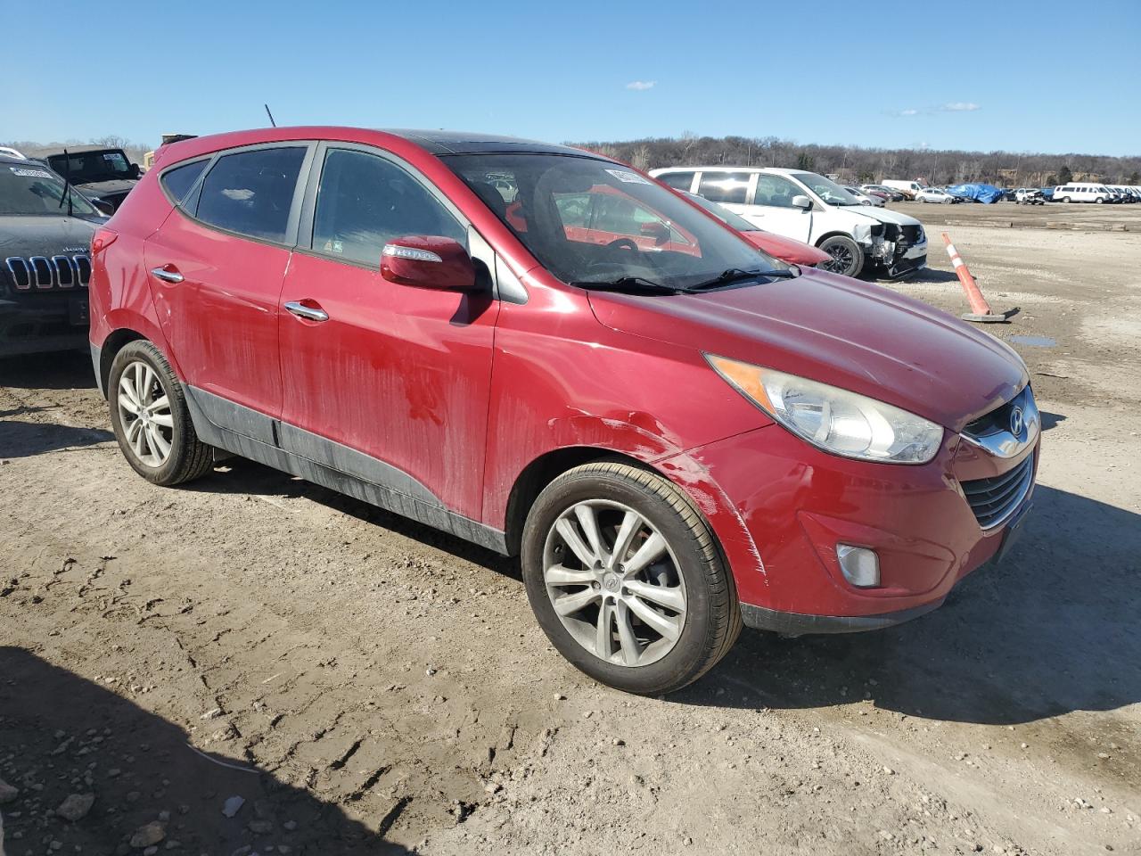 2012 Hyundai Tucson VIN KM8JU3AC0CU356573 Copart auction photo, front end damage thumbnail 4