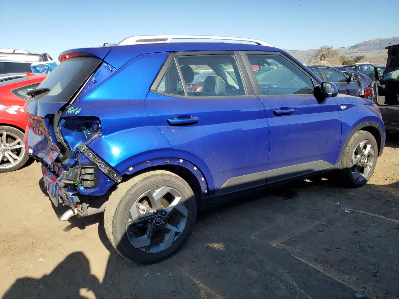 2024 Hyundai Venue VIN KMHRC8A32RU302798 Copart auction photo, rear end damage thumbnail 3