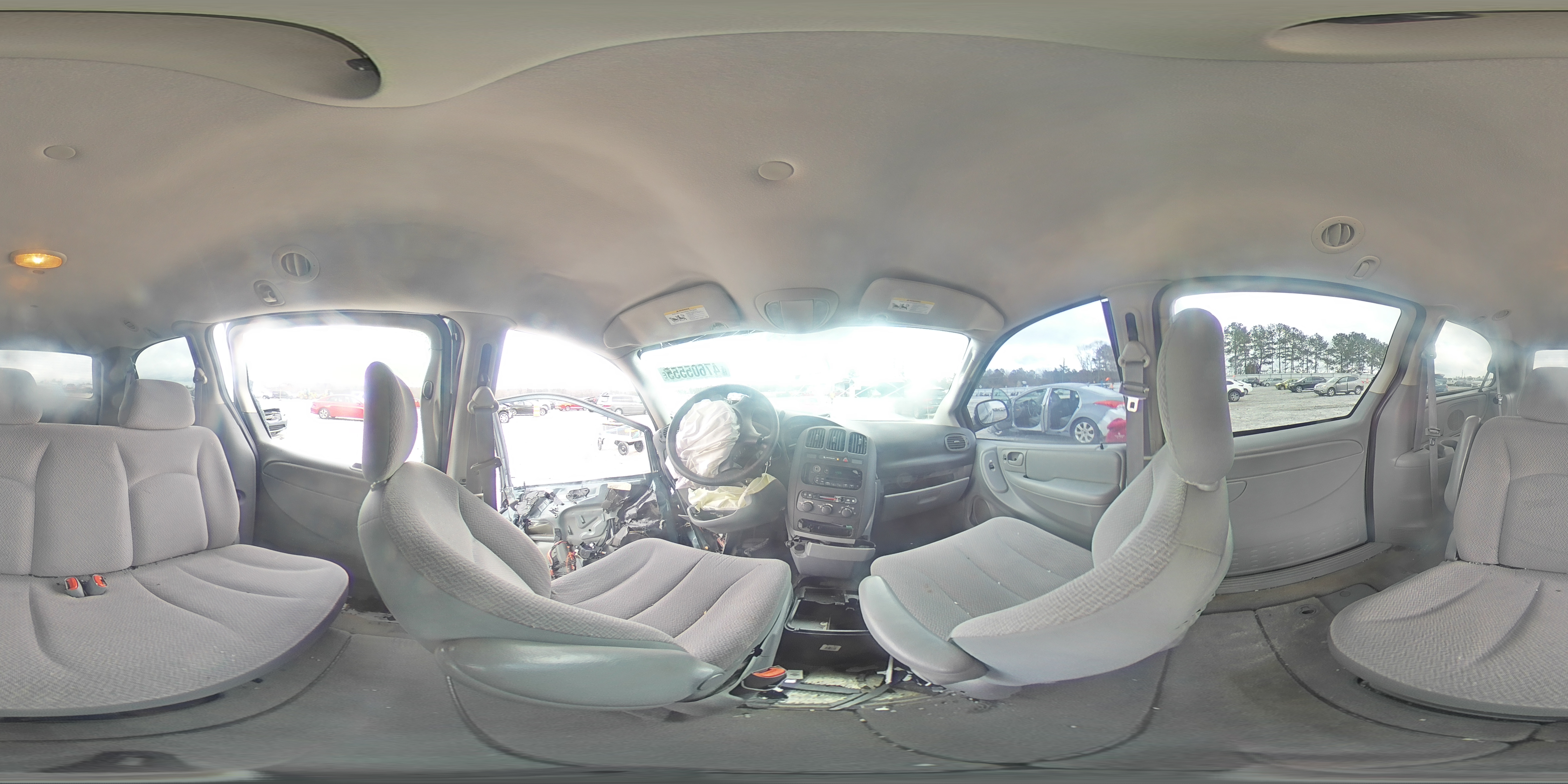 2007 Dodge Caravan VIN 1D4GP24R07B151727 Copart auction photo, all over damage thumbnail 13