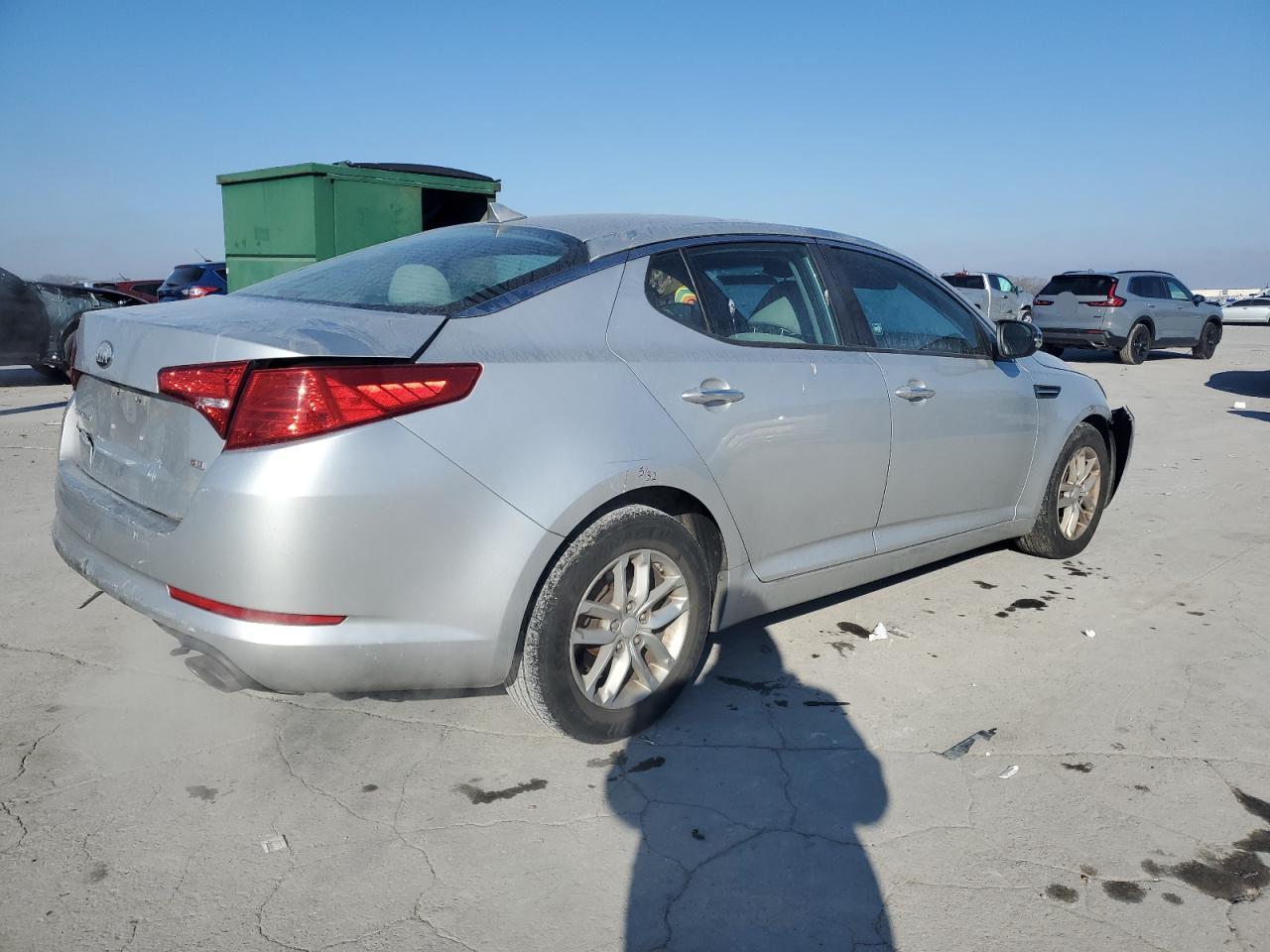 2013 KIA Optima VIN 5XXGM4A74DG157623 Copart auction photo, all over damage thumbnail 3