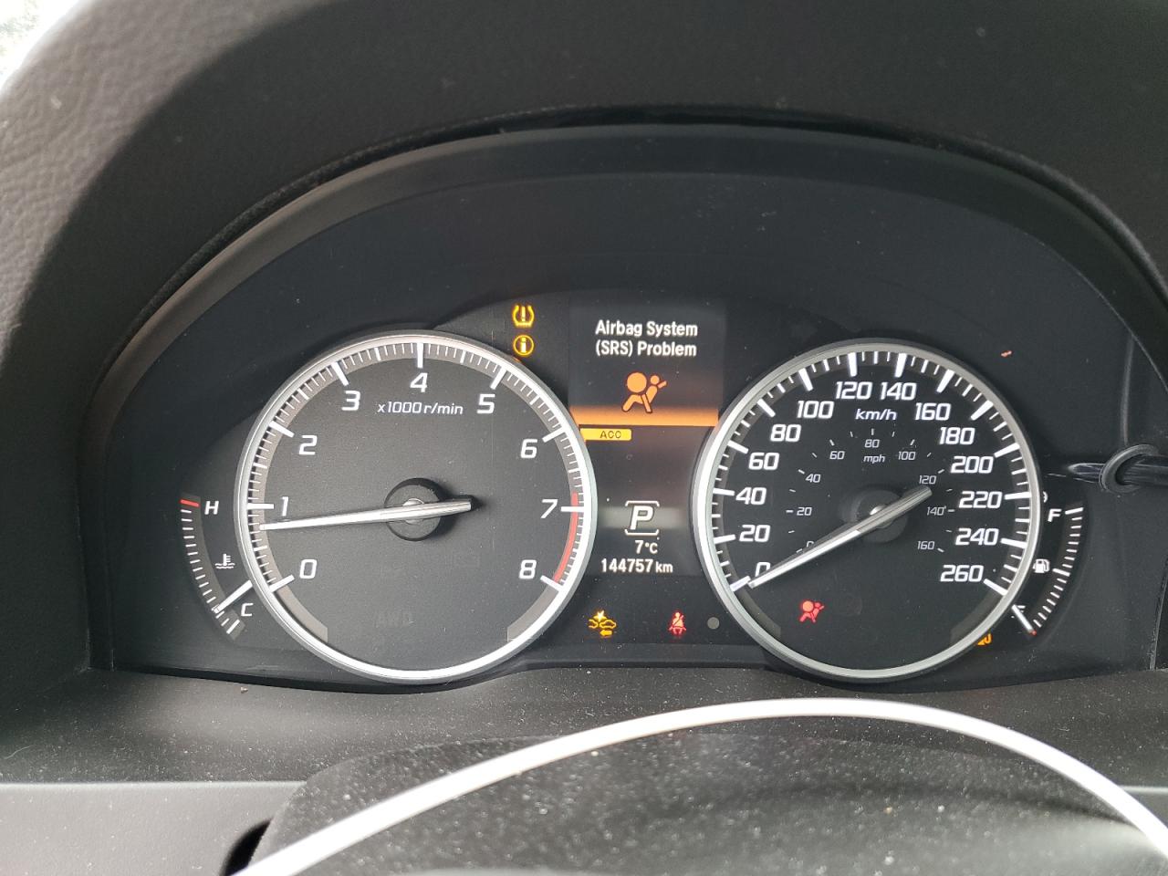 2016 Acura RDX VIN 5J8TB4H58GL805981 Copart auction photo, front end / side damage thumbnail 9