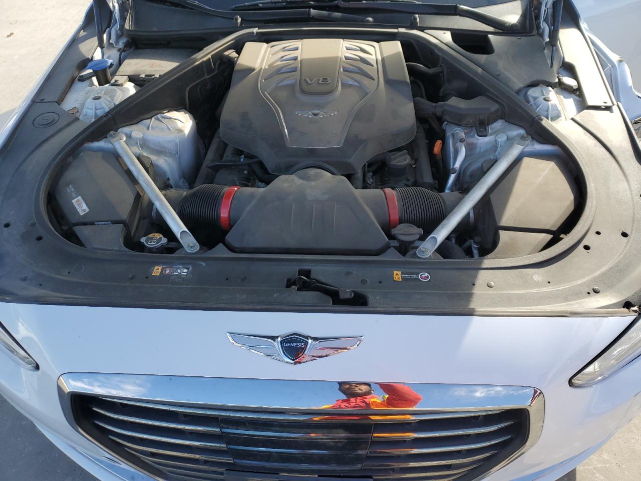 2019 Genesis G90 VIN KMTF54JH3KU054168 Copart auction photo, front end / undercarriage damage thumbnail 11
