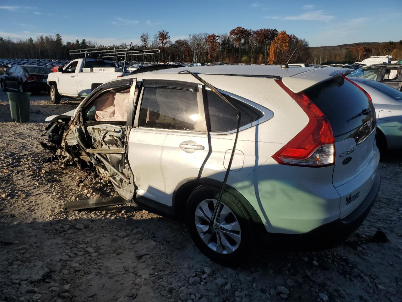 2013 Honda CR-V VIN 5J6RM4H55DL073785 Copart auction photo, front end / side damage thumbnail 2