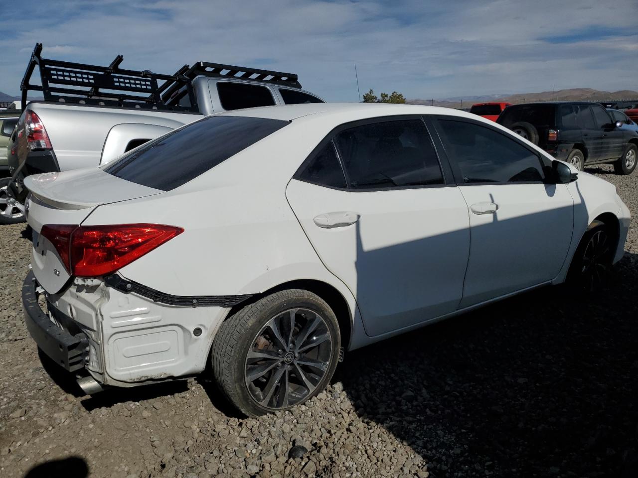 2017 Toyota Corolla VIN 2T1BURHE4HC801839 Copart auction photo, side / rear end damage thumbnail 3