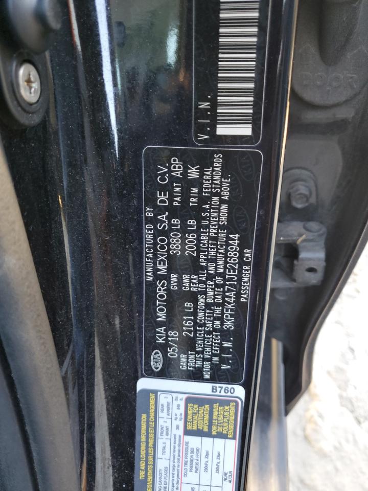2018 KIA Forte VIN 3KPFK4A71JE268944 Copart auction photo, mechanical / minor dent/scratches damage thumbnail 12