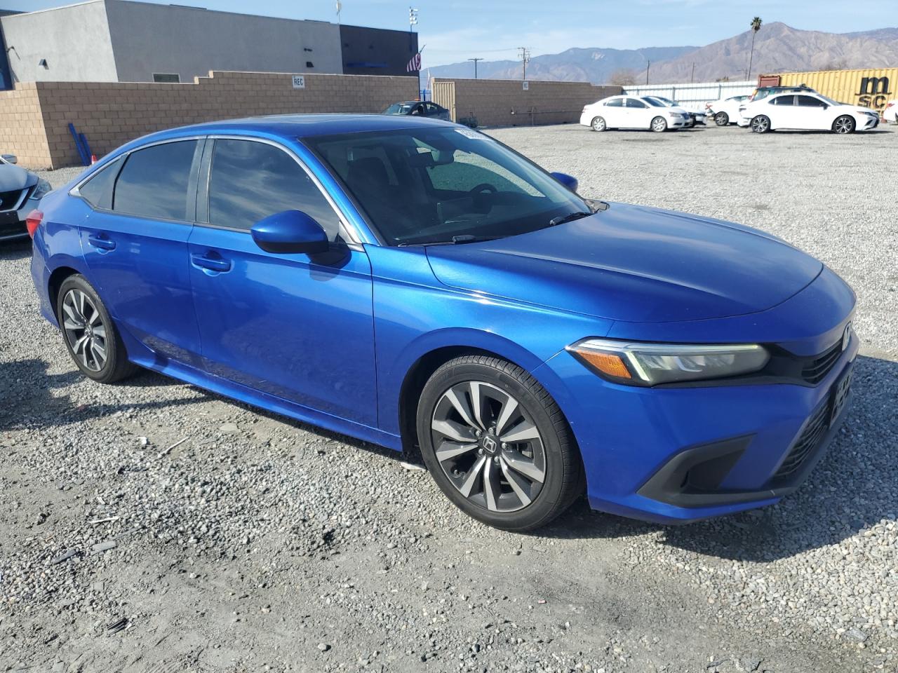 2022 Honda Civic VIN 2HGFE1F71NH312225 Copart auction photo, side damage thumbnail 4