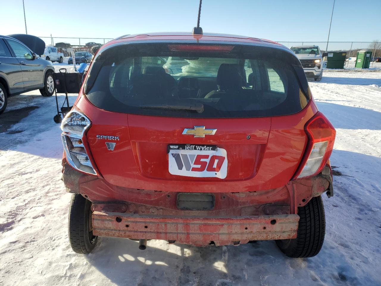 2020 Chevrolet Spark VIN KL8CB6SA4LC409940 Copart auction photo, all over damage thumbnail 6