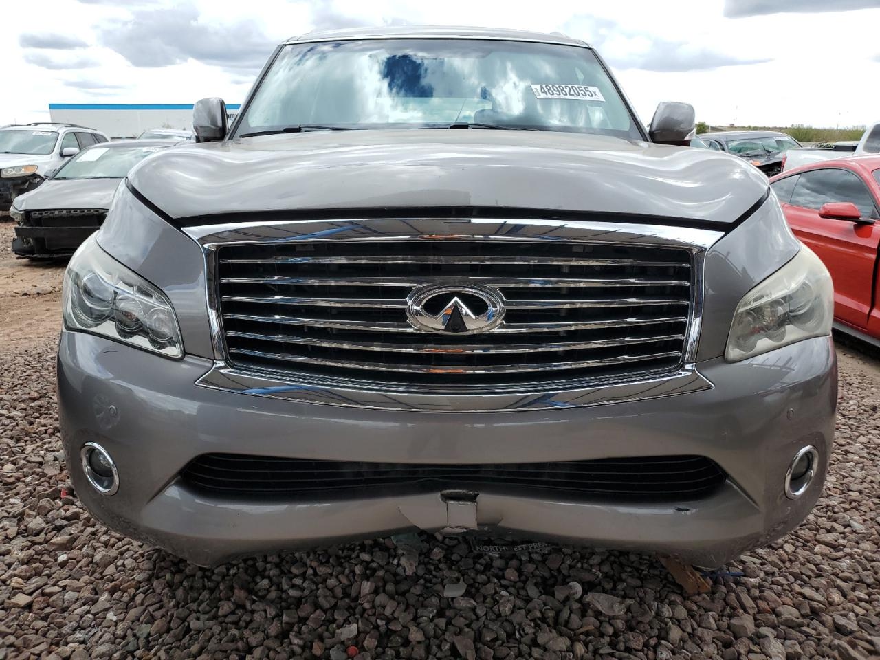 2011 Infiniti QX56 VIN JN8AZ2NF1B9502764 Copart auction photo, front end damage thumbnail 5