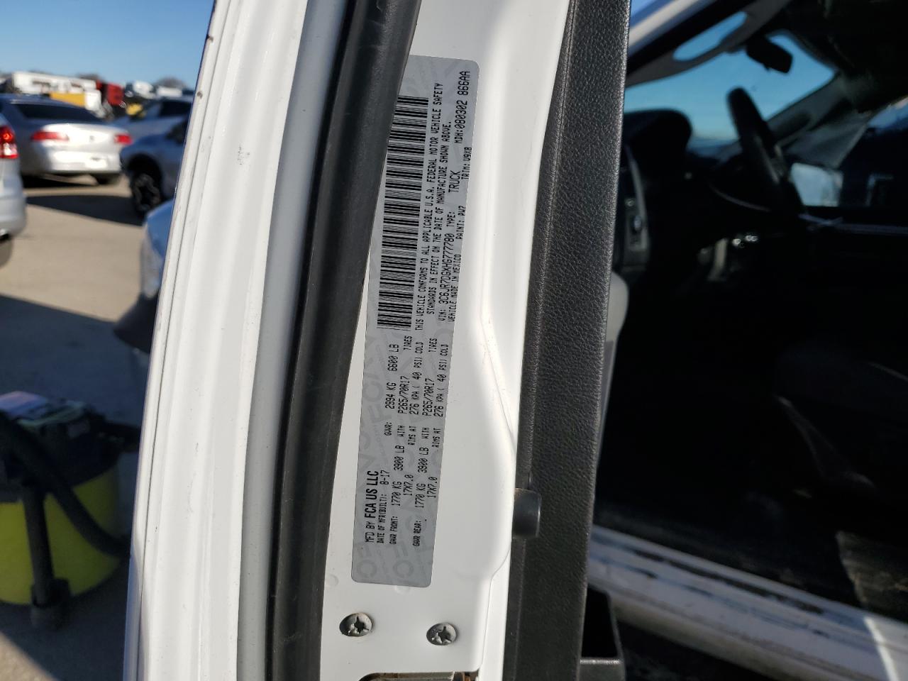 2017 RAM 1500 VIN 3C6JR7DGXHG777780 Copart auction photo, undercarriage / side damage thumbnail 12