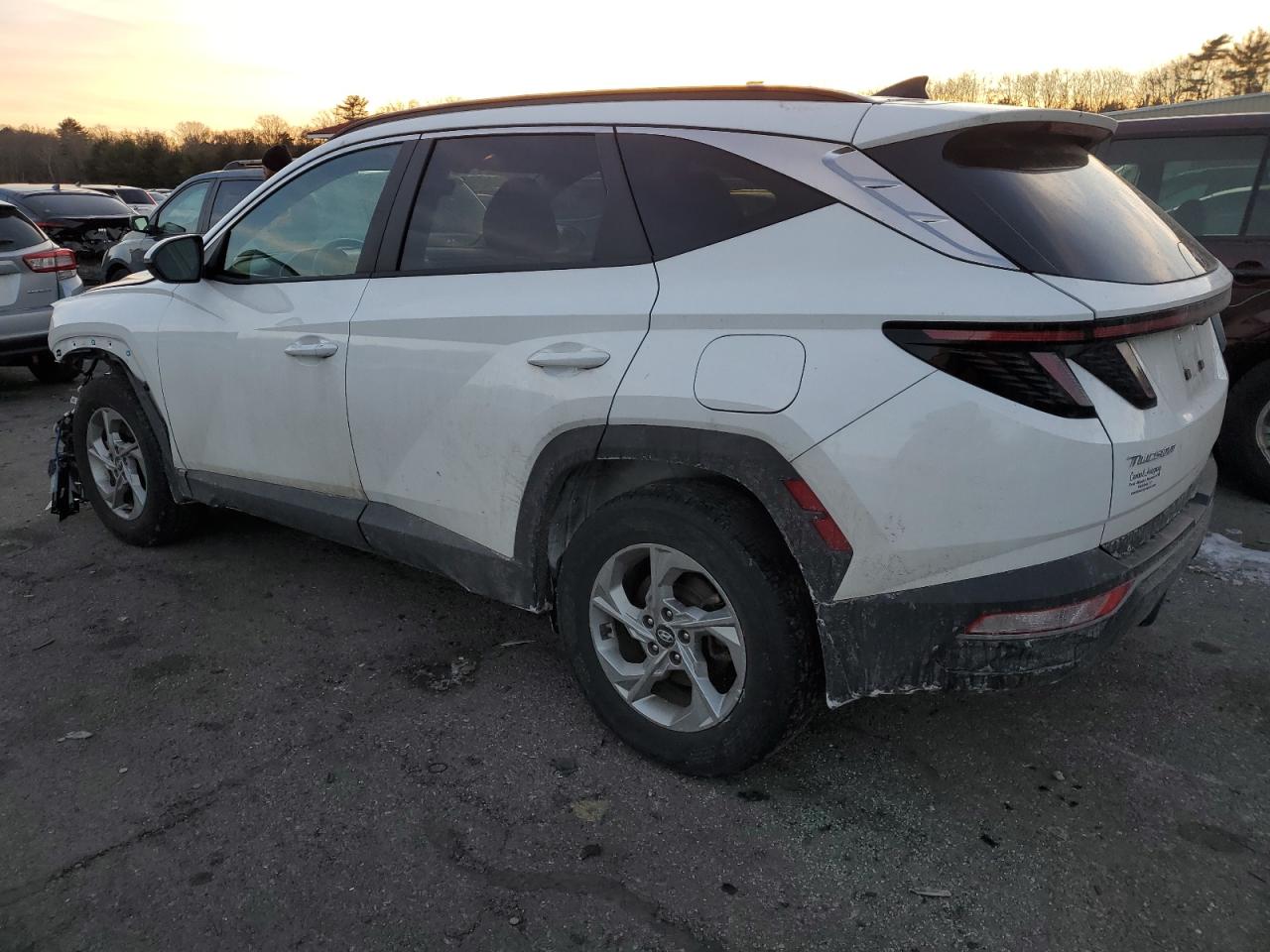 2023 Hyundai Tucson VIN 5NMJBCAE8PH190831 Copart auction photo, front end / side damage thumbnail 2