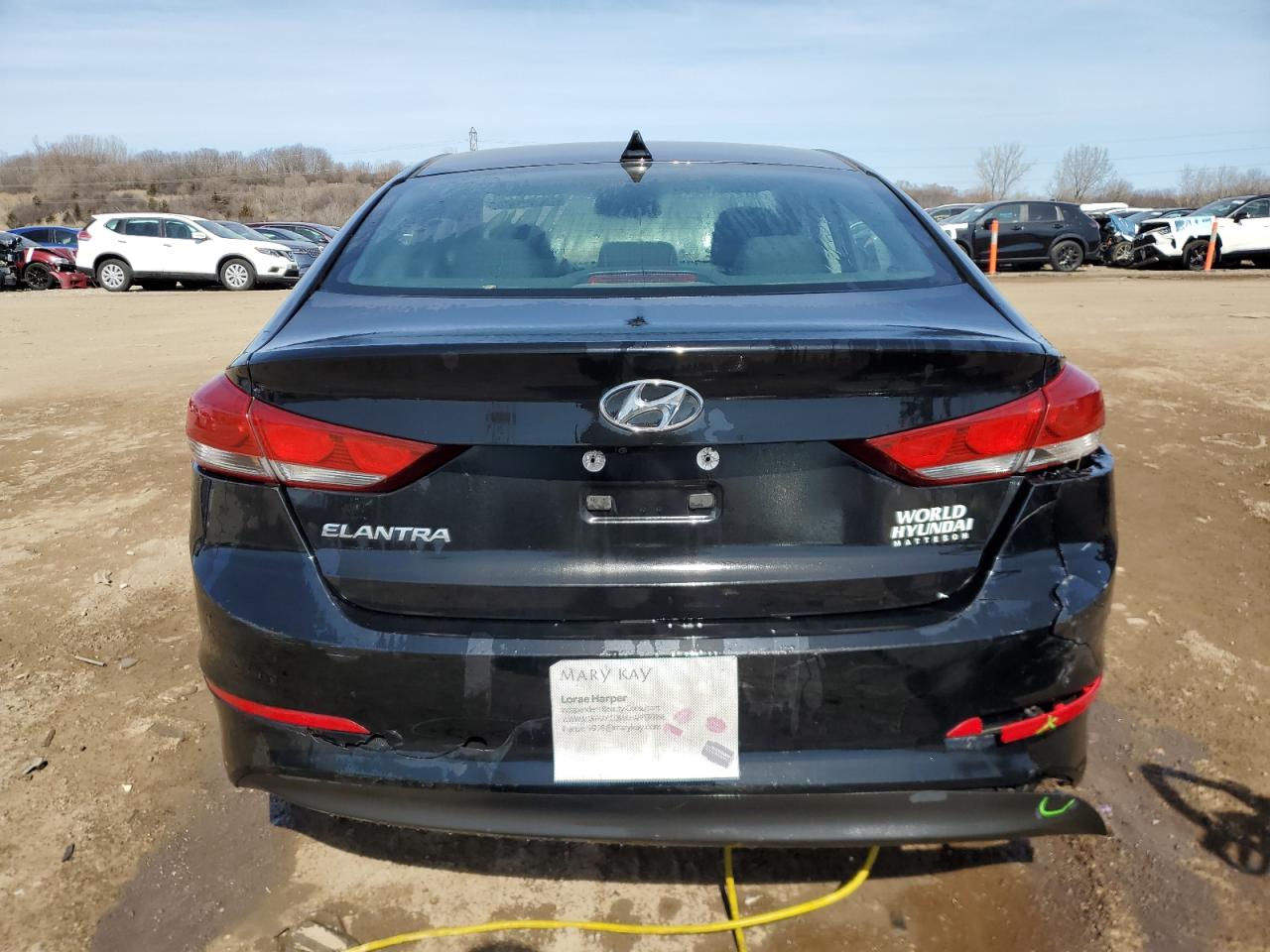 2018 Hyundai Elantra VIN KMHD84LF8JU455489 Copart auction photo, front end / rear end damage thumbnail 6