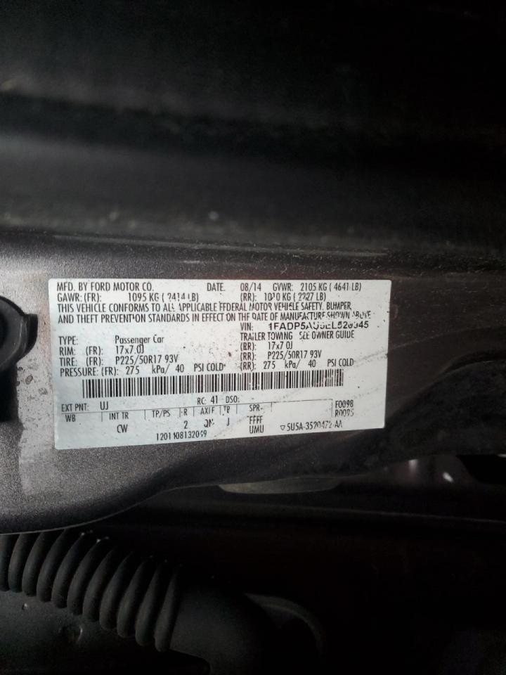 2014 Ford C-MAX VIN 1FADP5AU5EL520945 Copart auction photo, rear end damage thumbnail 12