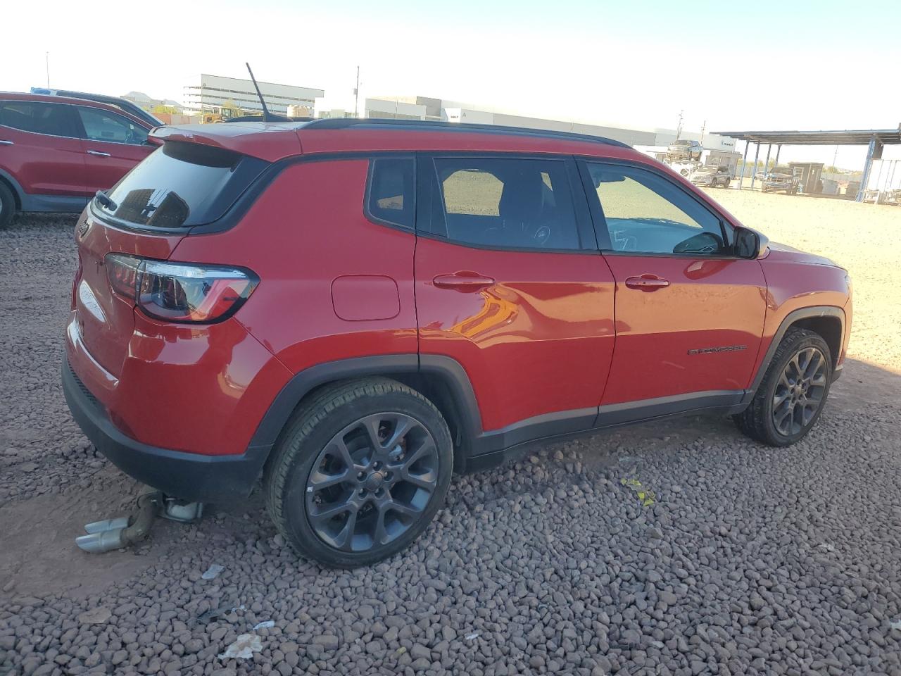 2021 Jeep Compass VIN 3C4NJCEB7MT602143 Copart auction photo, side / rear end damage thumbnail 3