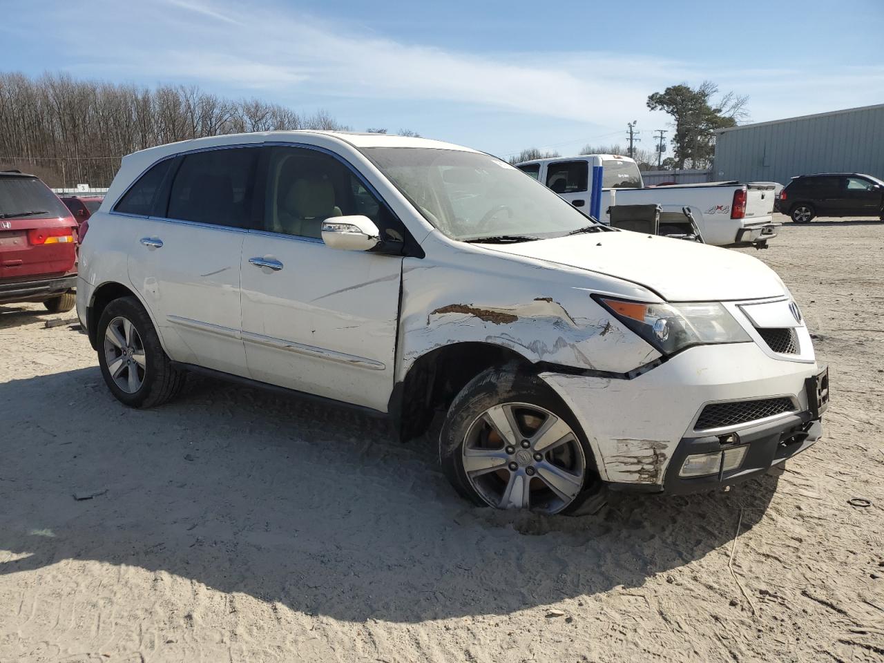 2012 Acura MDX VIN 2HNYD2H35CH548779 Copart auction photo, front end / side damage thumbnail 4