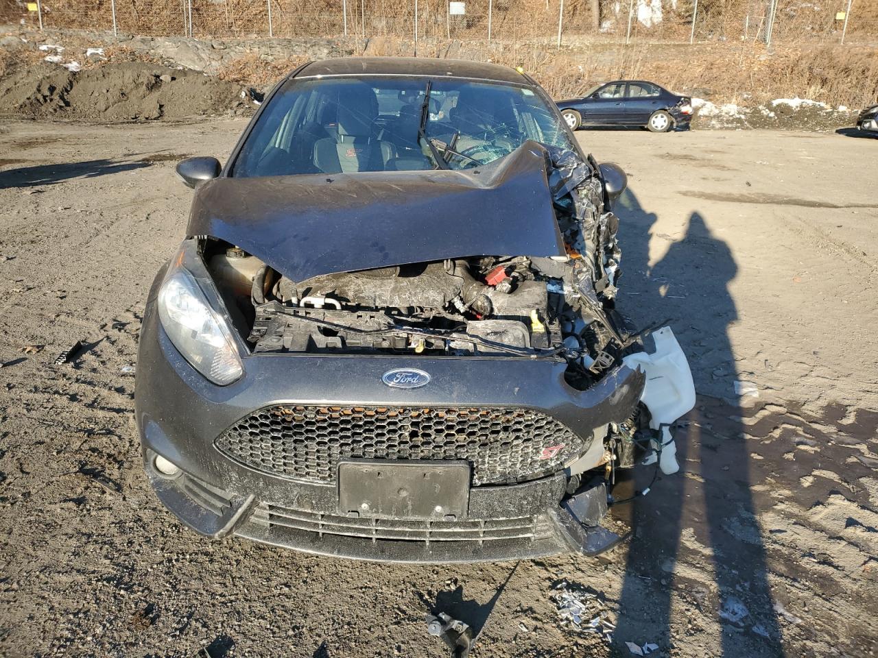 2019 Ford Fiesta VIN 3FADP4GX7KM116552 Copart auction photo, front end / side damage thumbnail 5