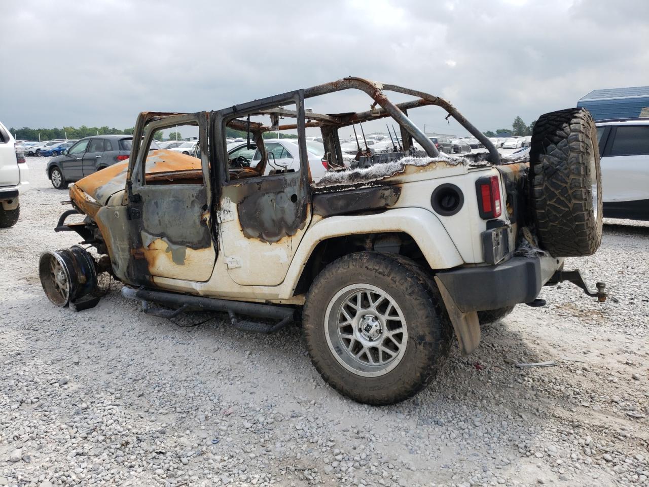 2013 Jeep Wrangler VIN 1C4BJWEG9DL683657 Copart auction photo, all over / burn damage thumbnail 2