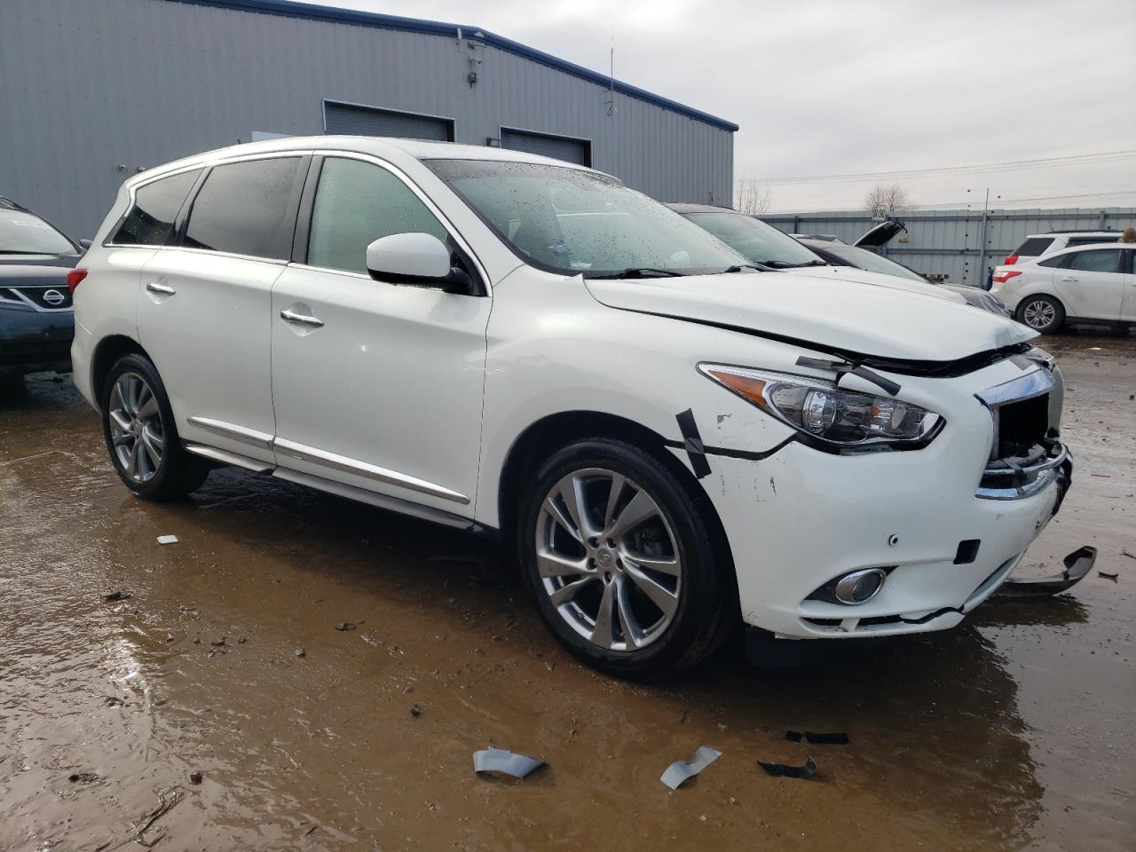 2013 Infiniti JX VIN 5N1AL0MM8DC318778 Copart auction photo, front end damage thumbnail 4