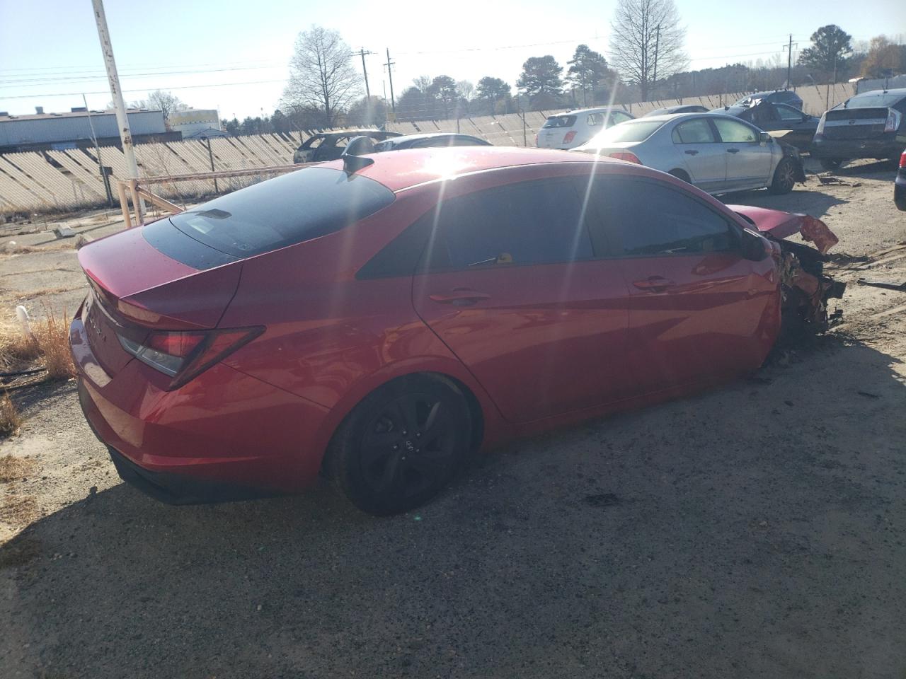 2023 Hyundai Elantra VIN 5NPLM4AGXPH103038 Copart auction photo, front end / side damage thumbnail 3