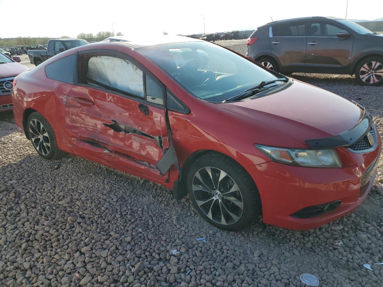 2013 Honda Civic VIN 2HGFG4A51DH700040 Copart auction photo, side damage thumbnail 4