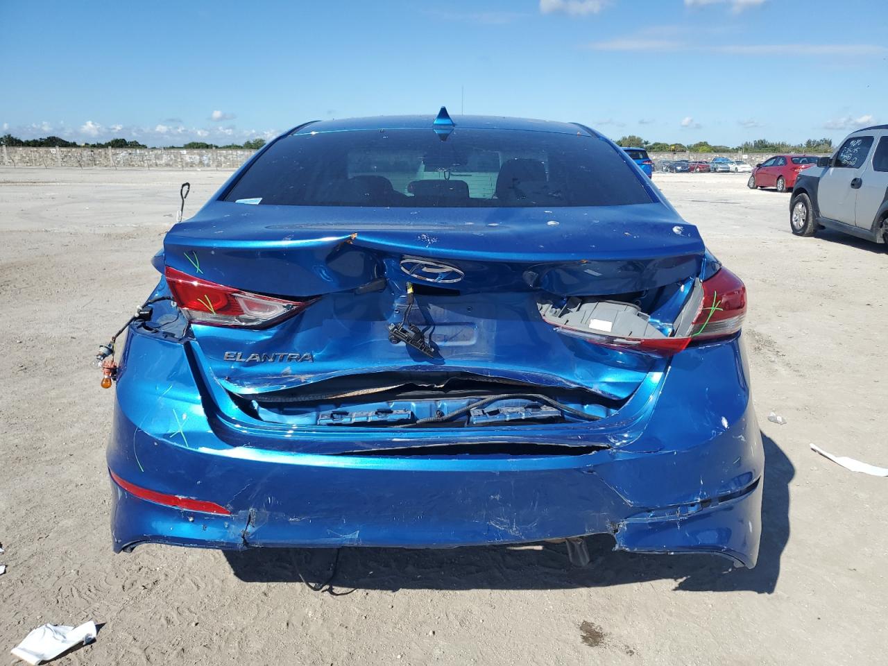 2018 Hyundai Elantra VIN 5NPD84LF0JH231924 Copart auction photo, front end / rear end damage thumbnail 6