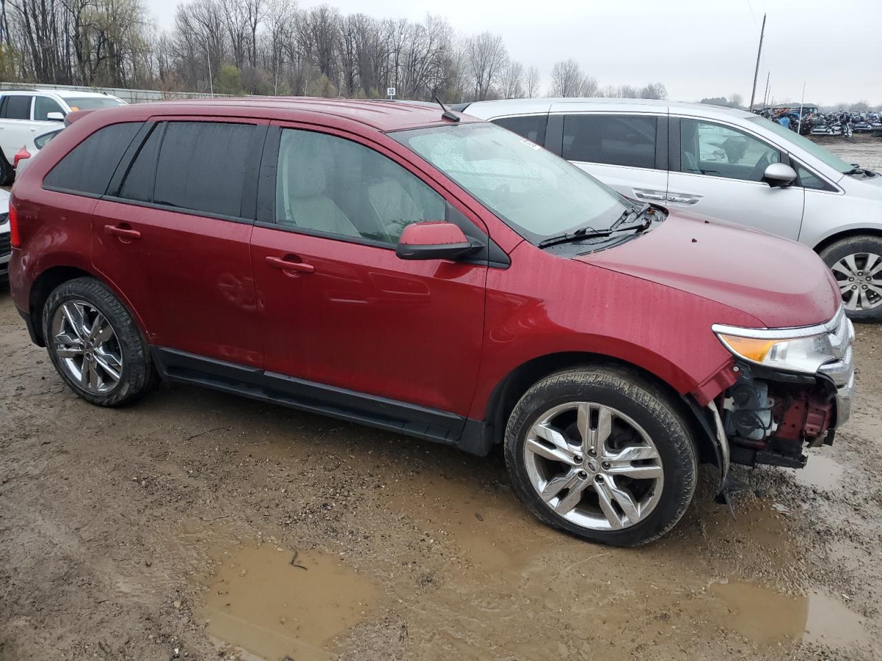 2013 Ford Edge VIN 2FMDK3J95DBA47941 Copart auction photo, front end / side damage thumbnail 4
